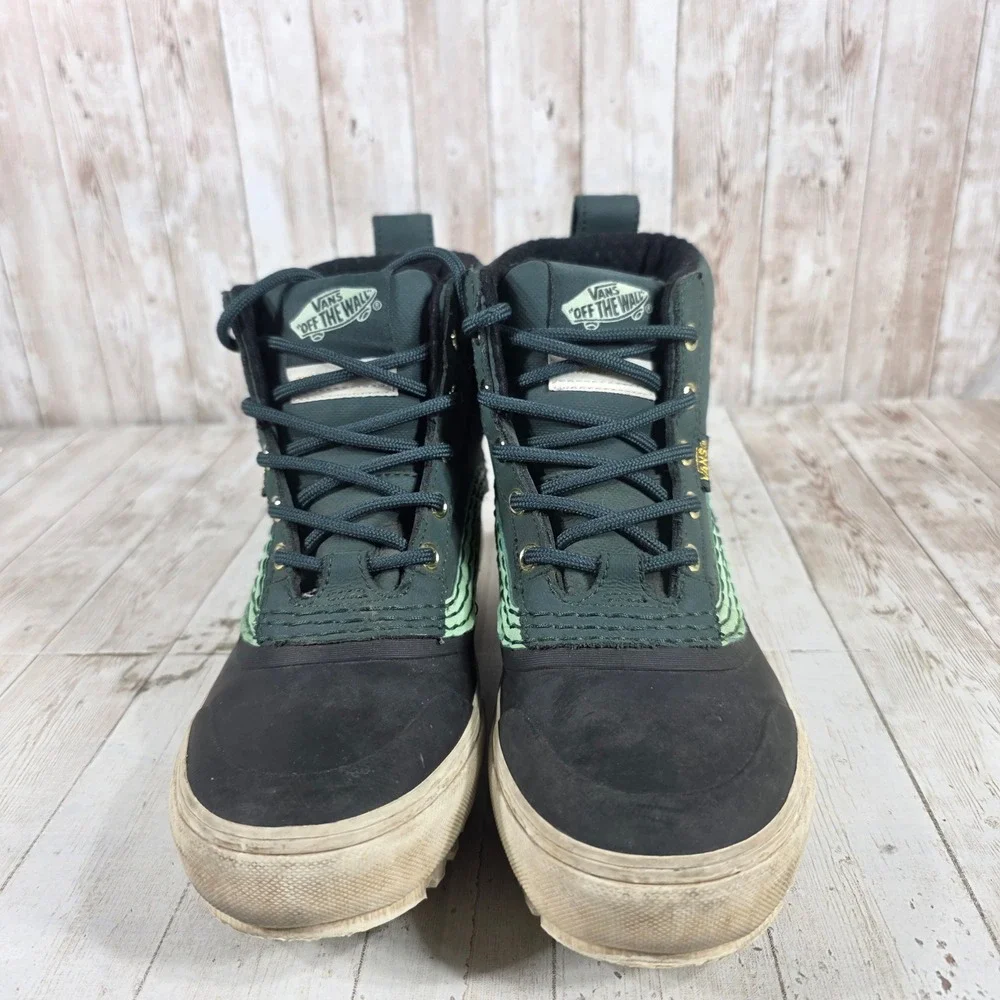 Vans Standard Mid Snow MTE Forest Green Black Winter Boots Mens 5.5 Womens 7